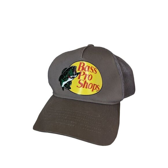 Bass pro shops fishing cap gray snap back mesh One size - Picture 3 of 7